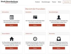 Screenshot der Onlindienste.