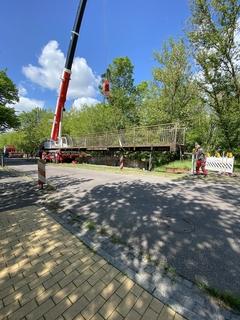 Demontage der alten Arkebrücke