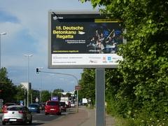 Werbung für die Betonkanu-Regatta