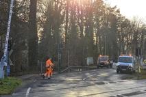 Bauarbeiten reinigten die Straße noch vor der Freigabe.