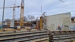 Auf der Baustelle in der Potsdamer Straße geht es voran.