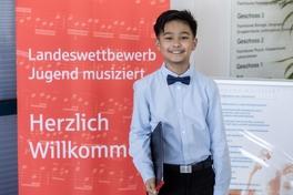 So lächelt, wer im Wettbewerb "Jugend musiziert" erfolgreich ist.