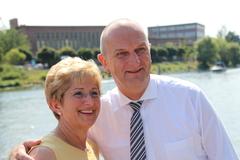Ministerpräsident und Oberbürgermeisterin auf dem Schiff