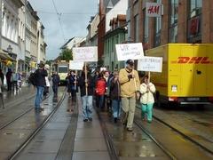 Protestmarsch durch die Hauptstraße