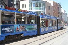 Attraktive Werbung für die Ruder-EM 2016 auf dem Brandenburger Beetzsee.