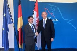 Steffen Scheller bei Minister Woidke