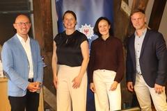 OB Daniel Keip mit Sabrina Krenzler (Zentrale Geschäftsstelle KPK), Dr. Xenia Schmidt-Esse, Vorsitzende der KPK und Jan Krütze.