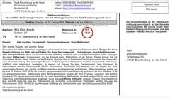 Wahlbenachrichtigungskarte