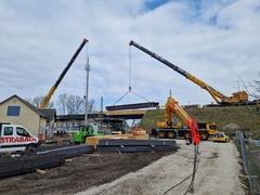 Am 9. März war die Baustellen-Welt in der Potsdamer Straße noch in Ordnung. Der Aushub der Brücke gelang nach Plan.