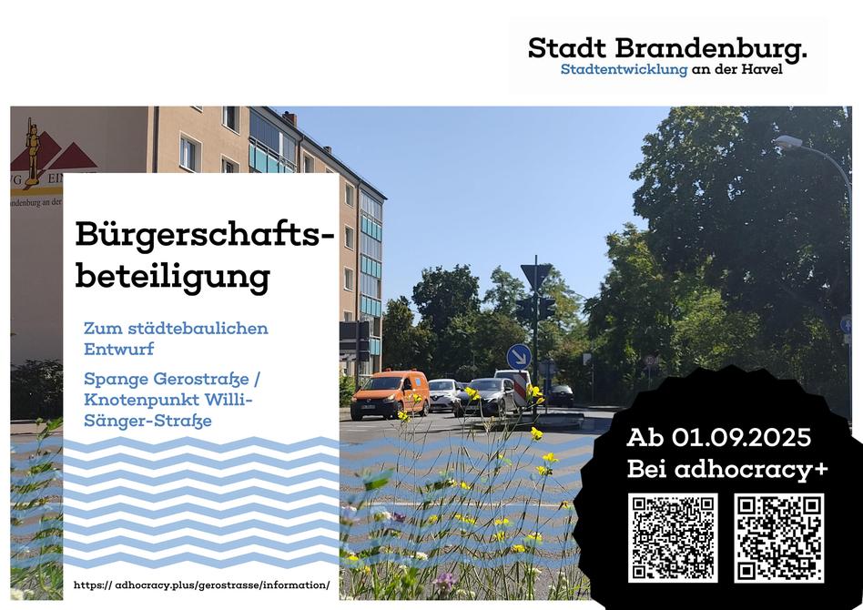 Aufruf zur Bürgerbeteiligung ab dem 01.09.2025 zum städtebaulichen Entwurfes ´