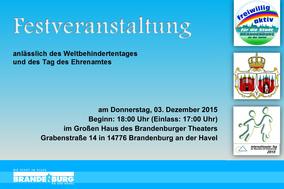 Festveranstaltung am 03.12.2015 im Brandenburger Theater