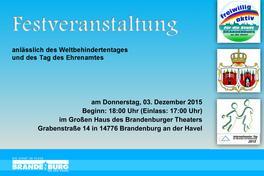Festveranstaltung am 03.12.2015 im Brandenburger Theater