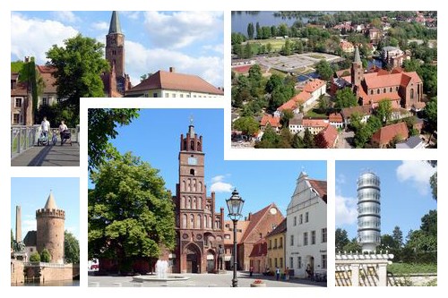 Mehrere Ansichtsbilder von Brandenburg an der Havel übereinander