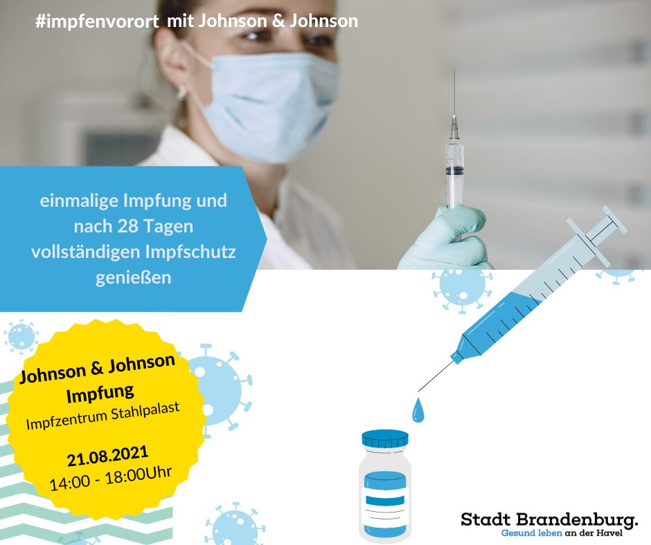 Impfen ohne Termin im Stahlpalast am 21.08.2021 Stadt Brandenburg an