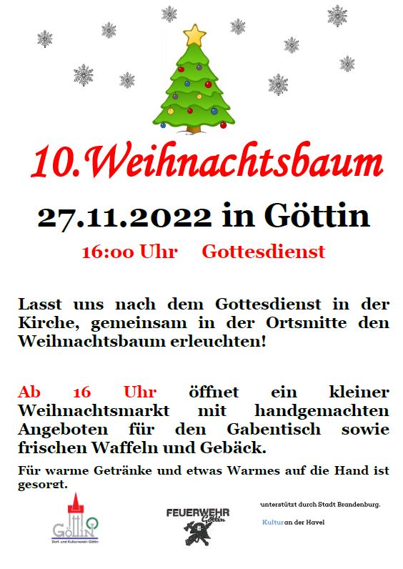 10. Weihnachtsbaumfest in Göttin